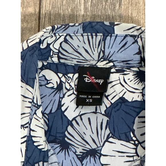 Disney Little Mermaid Sebastian Flounder Hawaiian Button-Up Shirt Size XS - Picture 3 of 5